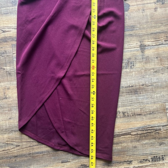 Lulus Women’s So Flirty Burgundy One Shoulder Cutout Asymmetrical Dress Size XS - Picture 5 of 8